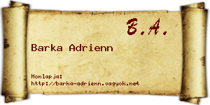 Barka Adrienn névjegykártya